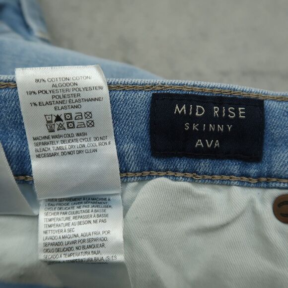 Lucky Brand Jeans Women's Size 12/31R Mid-Rise Ava Skinny 28" Inseam Distressed - Picture 11 of 16